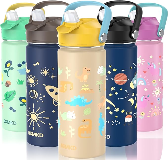 Baagl Botella Para Niños, Botella De Agua A Prueba De Fugas