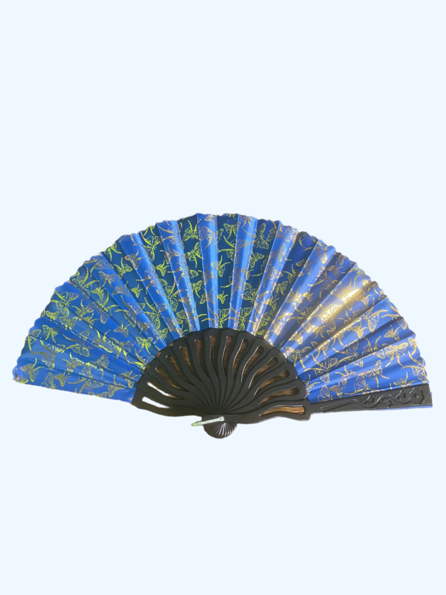100 Abanico Plástico Oro Tela Recuerdos Boda Bautizo Colores.