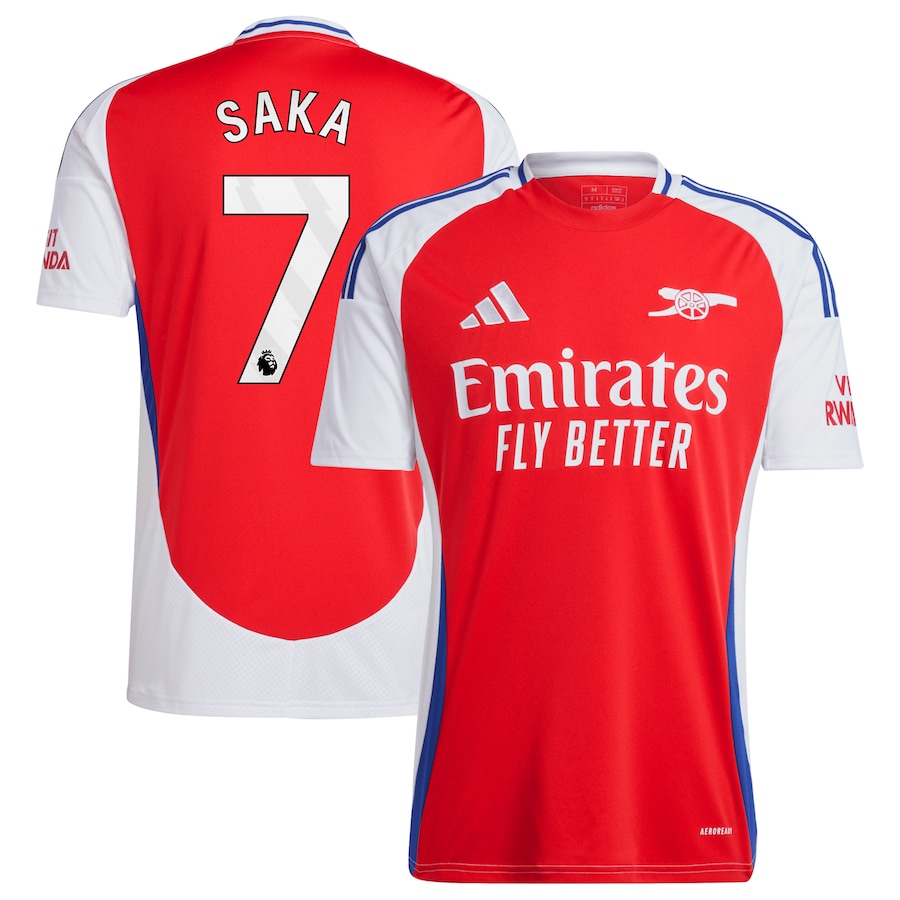 Jersey original Adidas Arsenal Inglaterra 2024-2025 Saka #7 JX1288