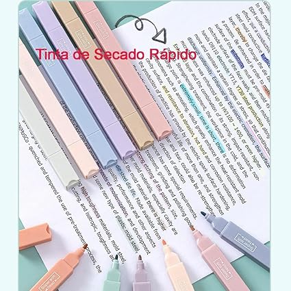 A Taicols Marcadores de punta de pincel, rotuladores de doble punta, 6 colores, rotuladores de texto de doble cabeza, rotuladores de escritura, rotuladores fluorescentes para álbum de fotos de bricolaje.
