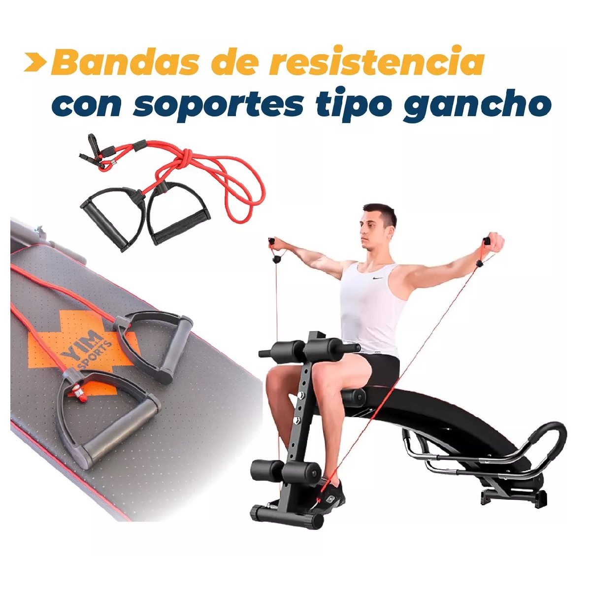 Banco Abdominales Multifuncional Musculación Alta Calidad.