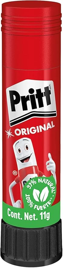 A Pritt - Lápiz adhesivo marca Pritt, es un pegamento seguro para niños, ideal para útiles escolares y manualidades, adhesivo resistente para oficina y papelería, pegamento Pritt, 12x11g.