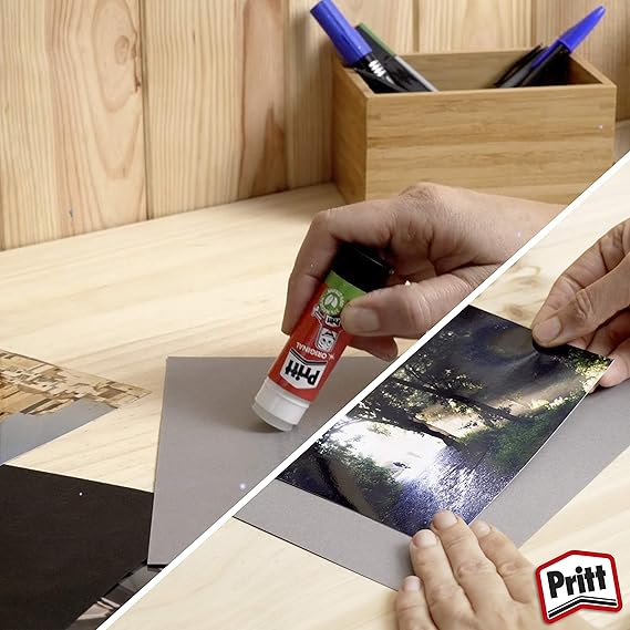 A Pritt - Lápiz adhesivo marca Pritt, es un pegamento seguro para niños, ideal para útiles escolares y manualidades, adhesivo resistente para oficina y papelería, pegamento Pritt, 12x11g.