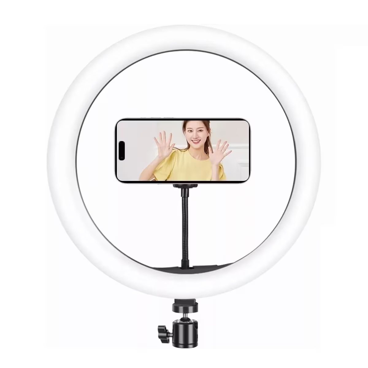 Aro de luz led 14 pulgadas blanco con tripie