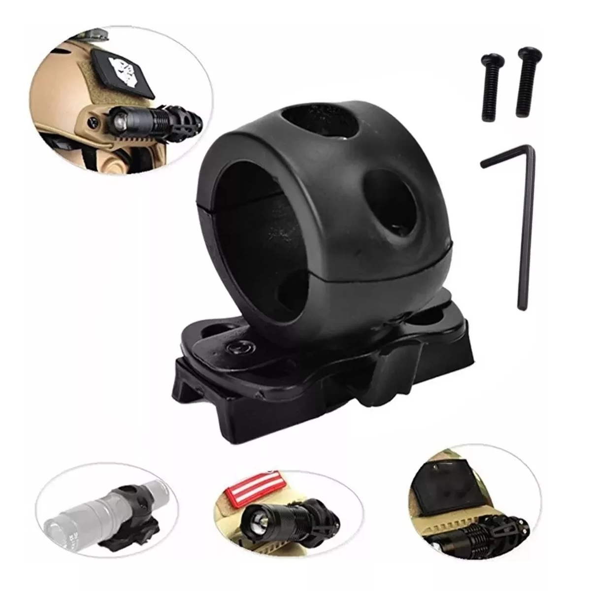 Soporte Montura De Lámpara Para Casco Táctico Ciclismo 1.2.