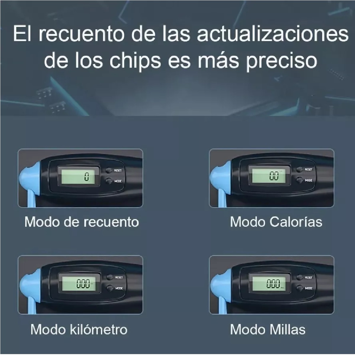 Cuerdas Para Saltar Ajustable, Con Contador, 2 Formas Azul.