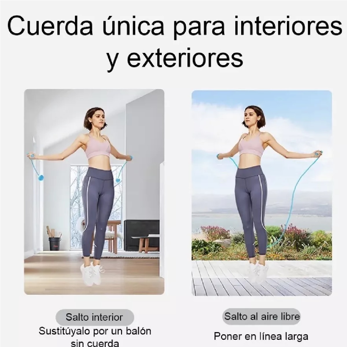 Cuerdas Para Saltar Ajustable, Con Contador, 2 Formas Azul.