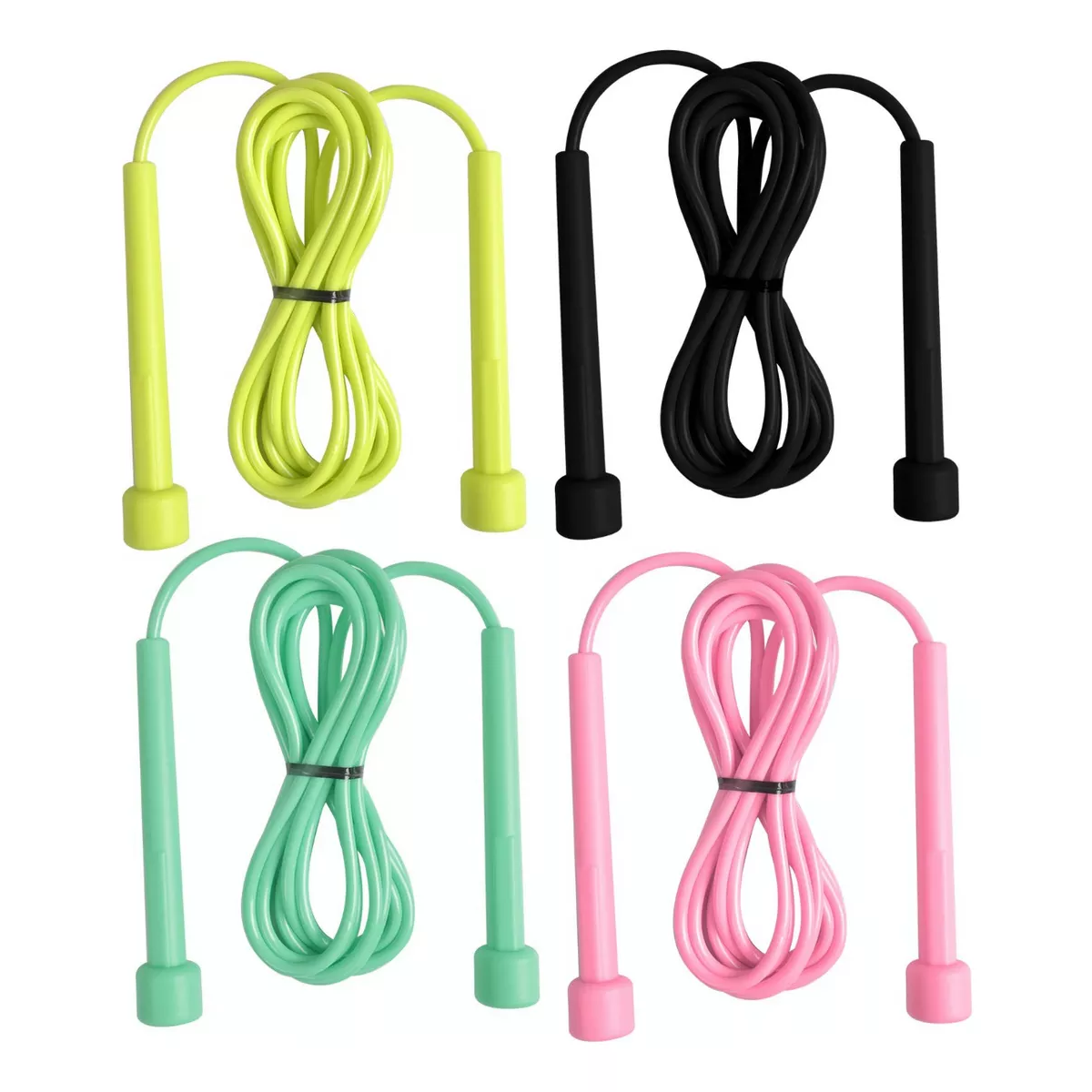 Set 4 Pcs Cuerda Para Saltar Ajustable Con Mangos Antideslizante.