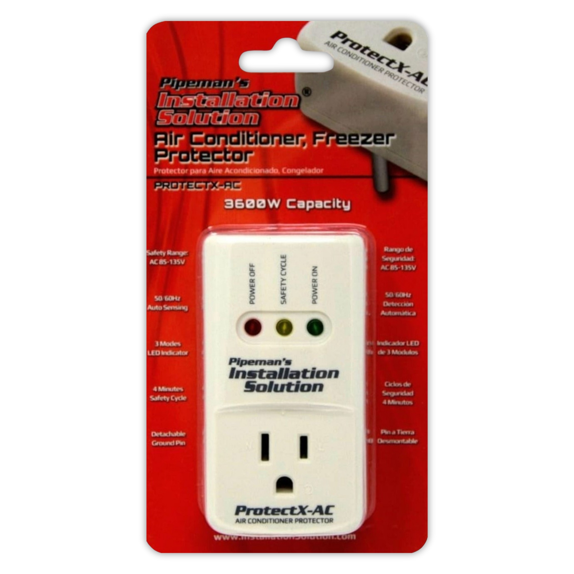 Protector Voltaje Refrigerador Aire Acondicionado 3600W 135V.