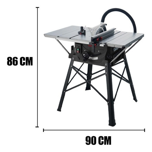 Sierra de mesa 10 Pulgadas 1800w DB-TS10 con colecta polvo 2 Hp corte ...