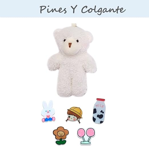 A LUNA PARK Mochilas para Laptop con Pines y Colgante Mochilas Kawaii Coreana, Mochila de Gran Capacidad, Mochilas Casuales, Mochila de Viaje para Mujeres.