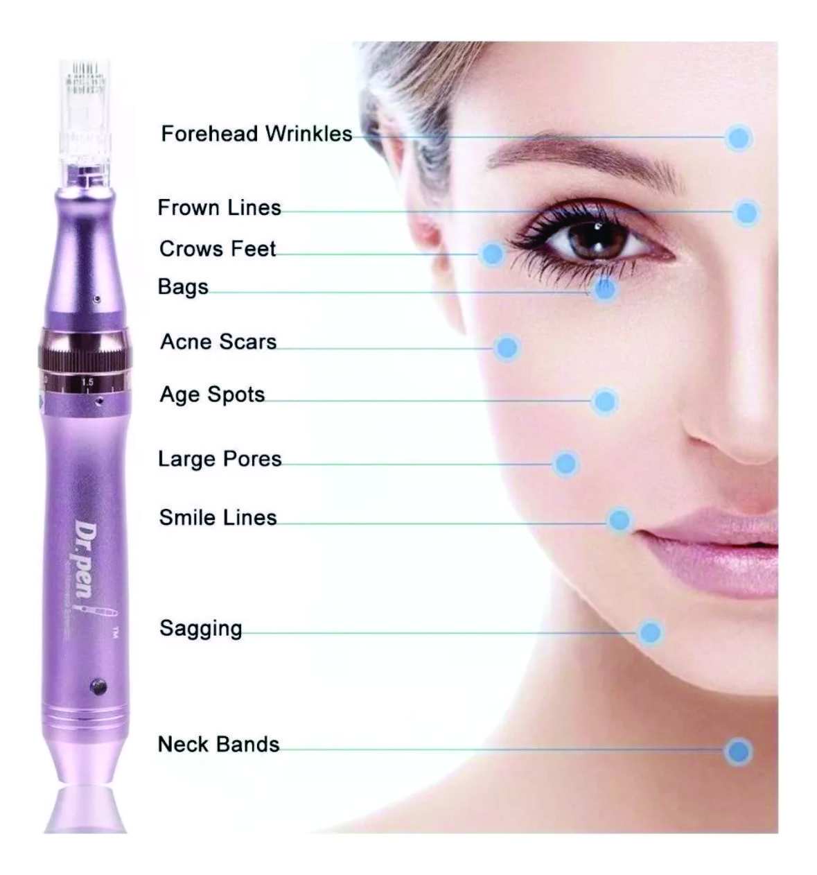 Dermapen M7 Inalambrico Microneedling Manchas Acne Estrias Arrugas