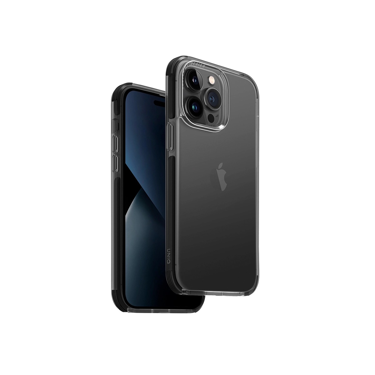 Funda Híbrida iPhone 14 Pro Combat Transparente/Negro Uniq.