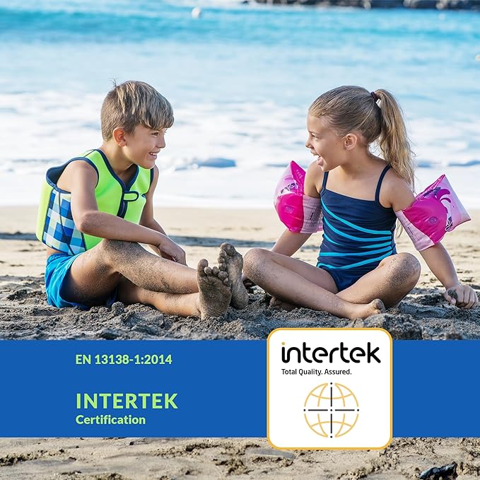 Limmys Chaleco de Natación de Neopreno de la Marca Premium para Niños - Flotador para el Aprendizaje de la Natación Ideal para Niños - Incluye una Bolsa con Cordón Extra.