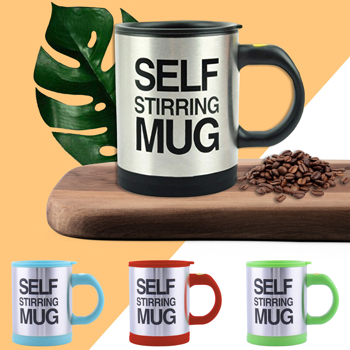 Taza Térmica Automática Mezcladora Con Agitador Para Bebidas