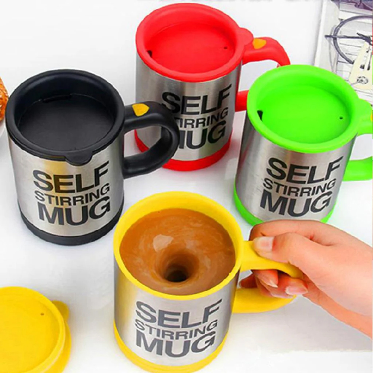 Taza Térmica Automática Mezcladora Con Agitador Para Bebidas