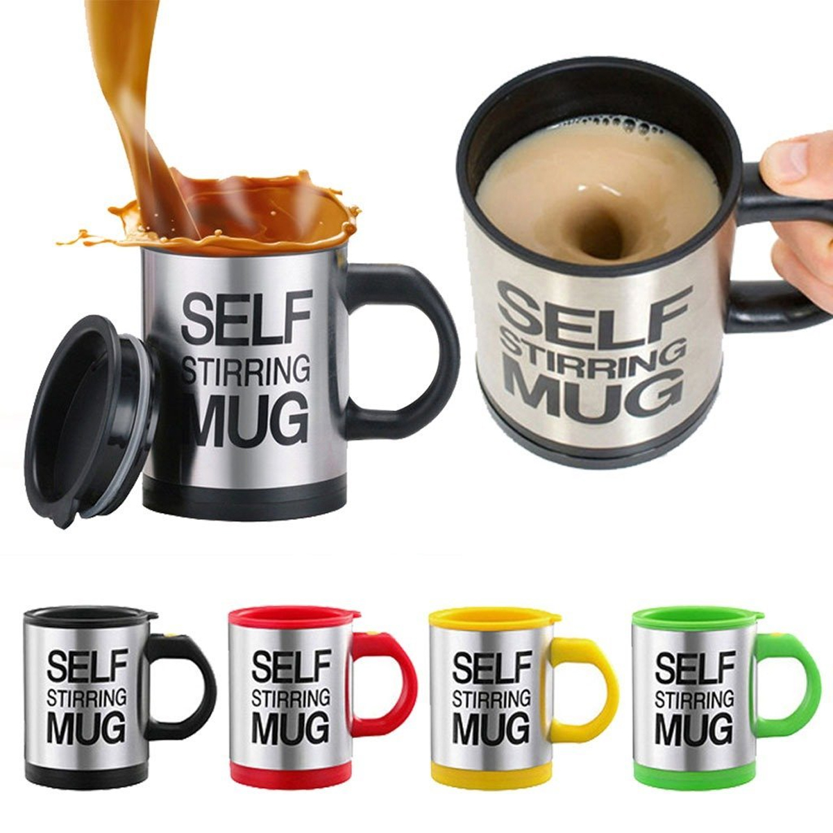 Taza Térmica Automática Mezcladora Con Agitador Para Bebidas