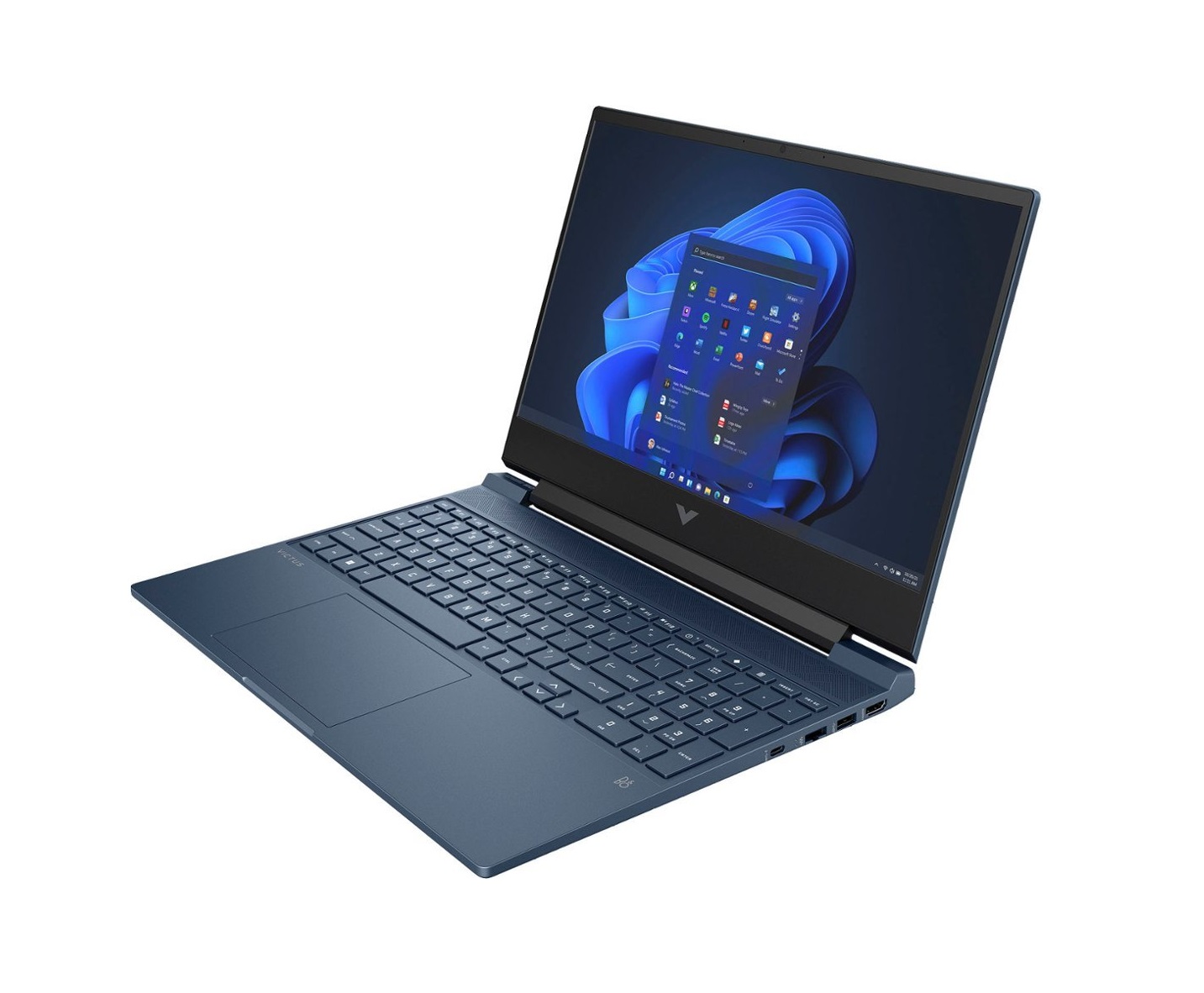 Laptop Hp Victus "15-FA0033DX" Pantalla 15.6 Pulgadas Full Hd Ips, Procesador Intel Core i5-12450H  8 Gb Ram 512 Gb Ssd Tarjeta Gráfica Nvidia Geforce Rtx 3050, Windows 11 Color Azul.