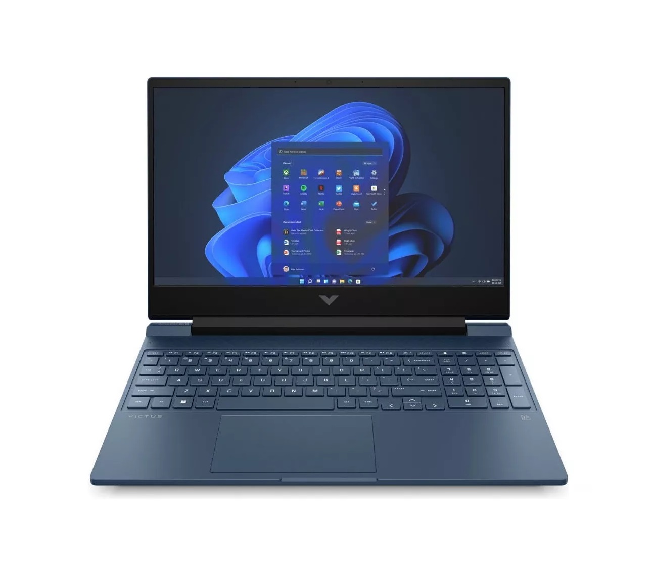 Laptop Hp Victus "15-FA0033DX" Pantalla 15.6 Pulgadas Full Hd Ips, Procesador Intel Core i5-12450H  8 Gb Ram 512 Gb Ssd Tarjeta Gráfica Nvidia Geforce Rtx 3050, Windows 11 Color Azul.