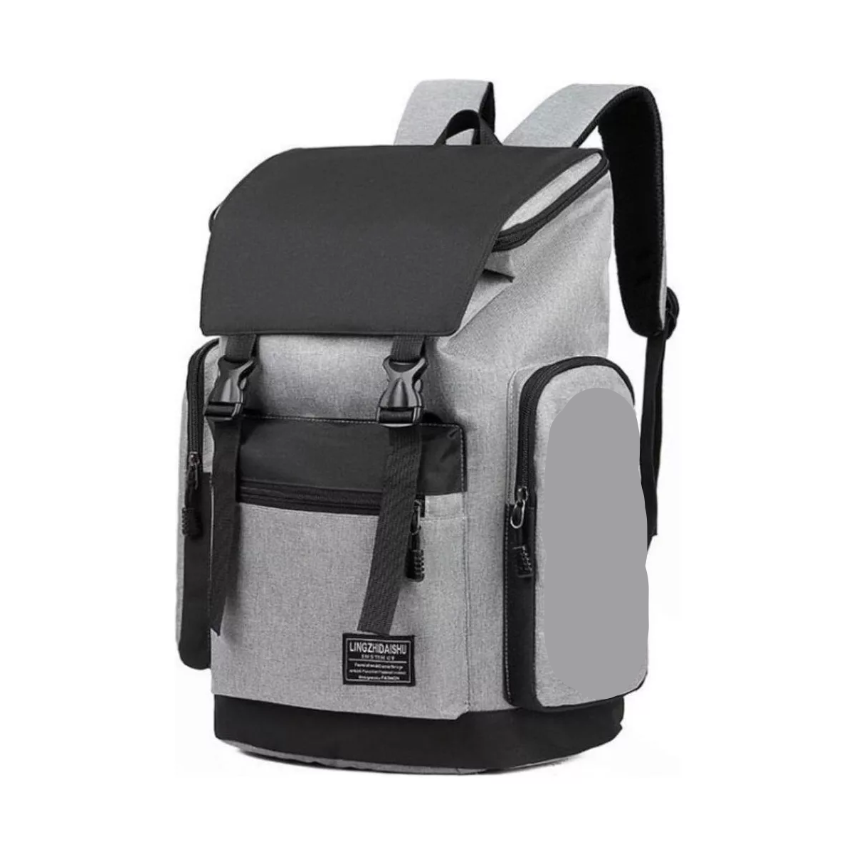 Mochila Back Pack Broche Antirrobo Casual Gym Gris Diseño Impermeable.