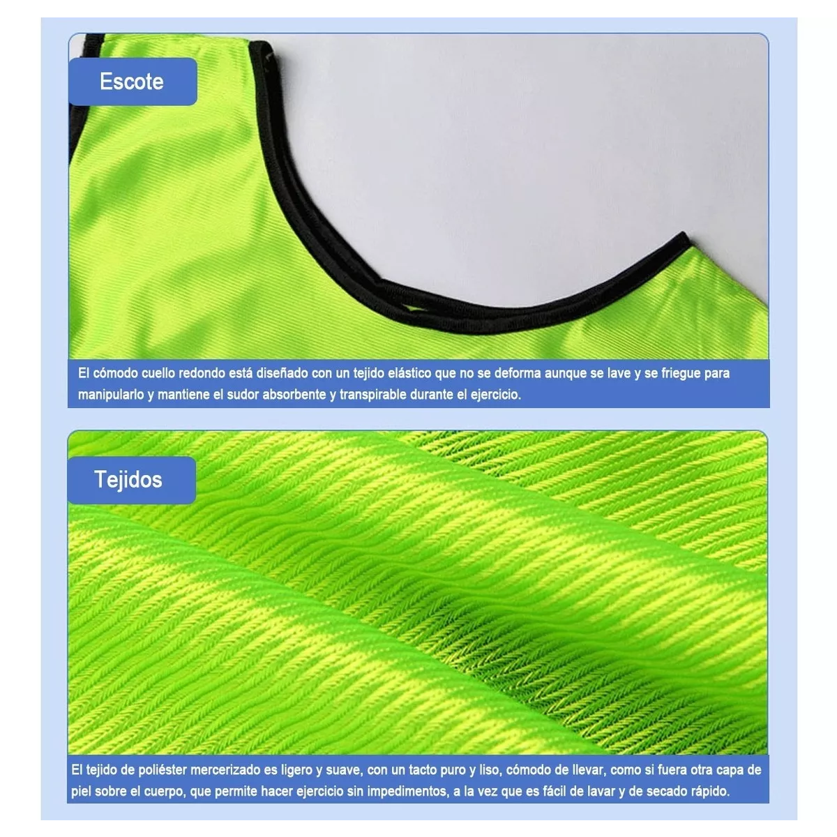 10pz Casacas Chaleco Entrenamiento Deportivo Futbol Adultos Verde Flourecente.