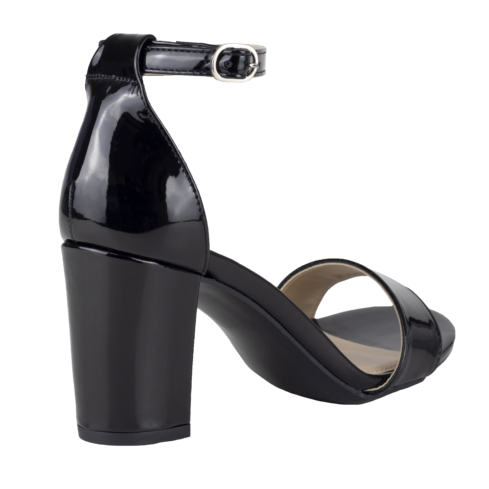 Zapatilla Charol Mujer Vestir Tacón Lady Paulina 33801 Negro.