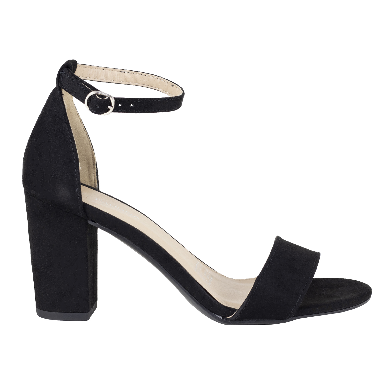 Zapatilla De Vestir Tacon Mujer Lady Paulina 33801 Dzn Negro.
