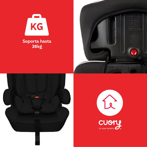 Autoasiento Bebé Coche Desmontable Arnés 5 Puntos Seguridad.