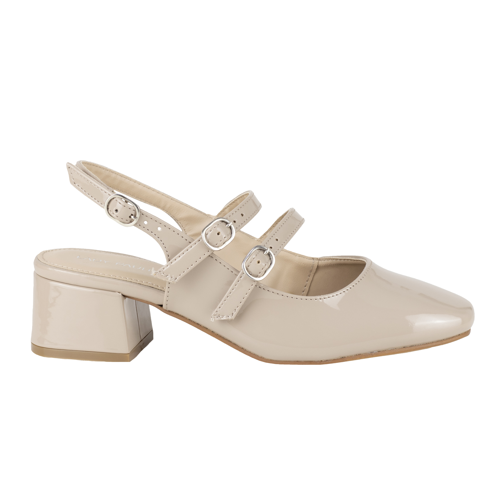 Zapato De Charol Clay Mujer Destalonado Lady Paulina 37701 Confort.