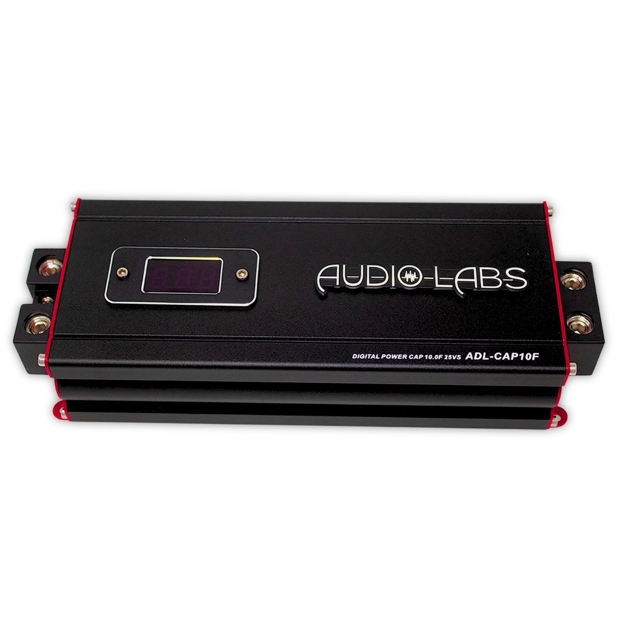 Capacitor Digital De 10 Faradios Audio Labs ADL-CAP10F Para auto (Negro : Negro con rojo) .