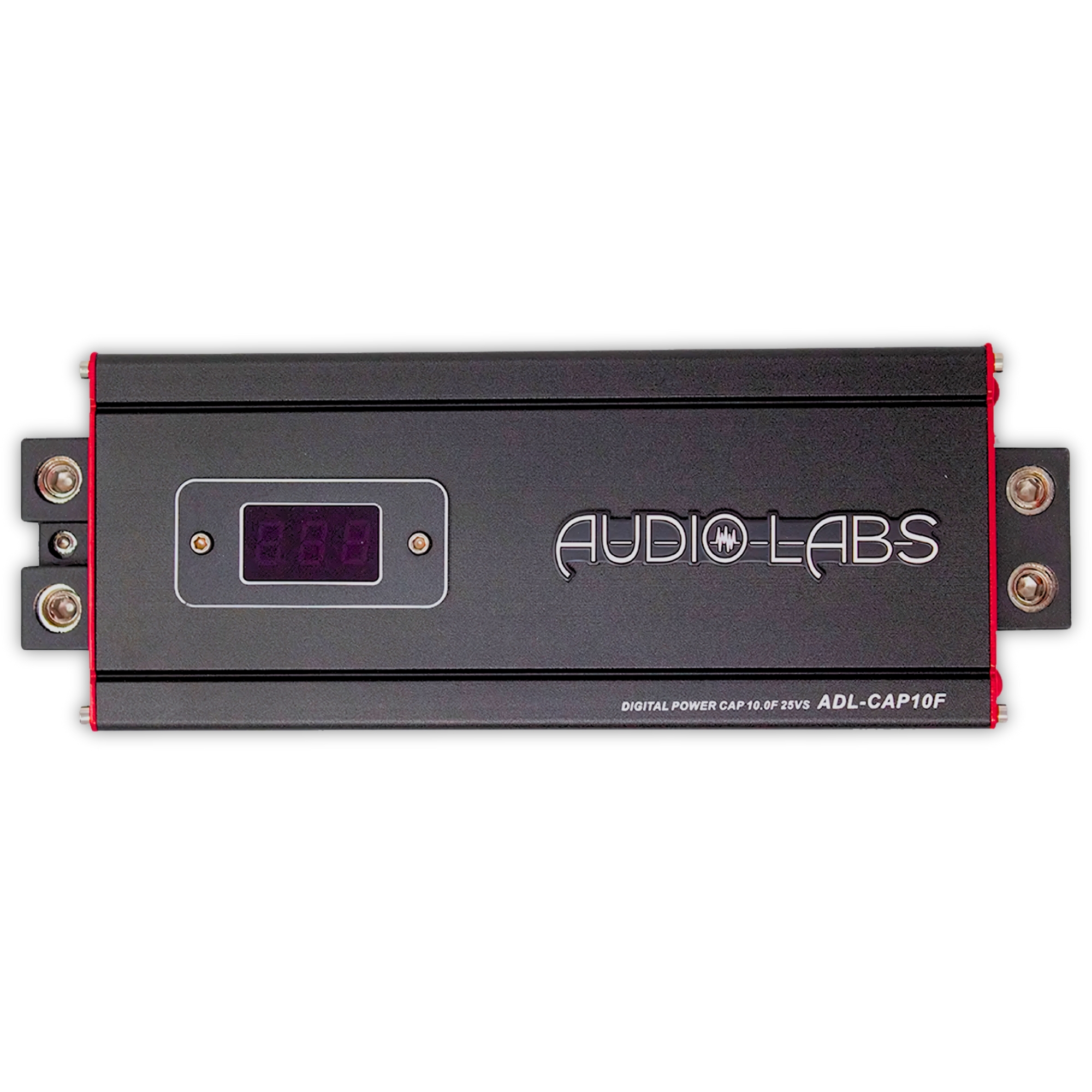 Capacitor Digital De 10 Faradios Audio Labs ADL-CAP10F Para auto (Negro : Negro con rojo) .
