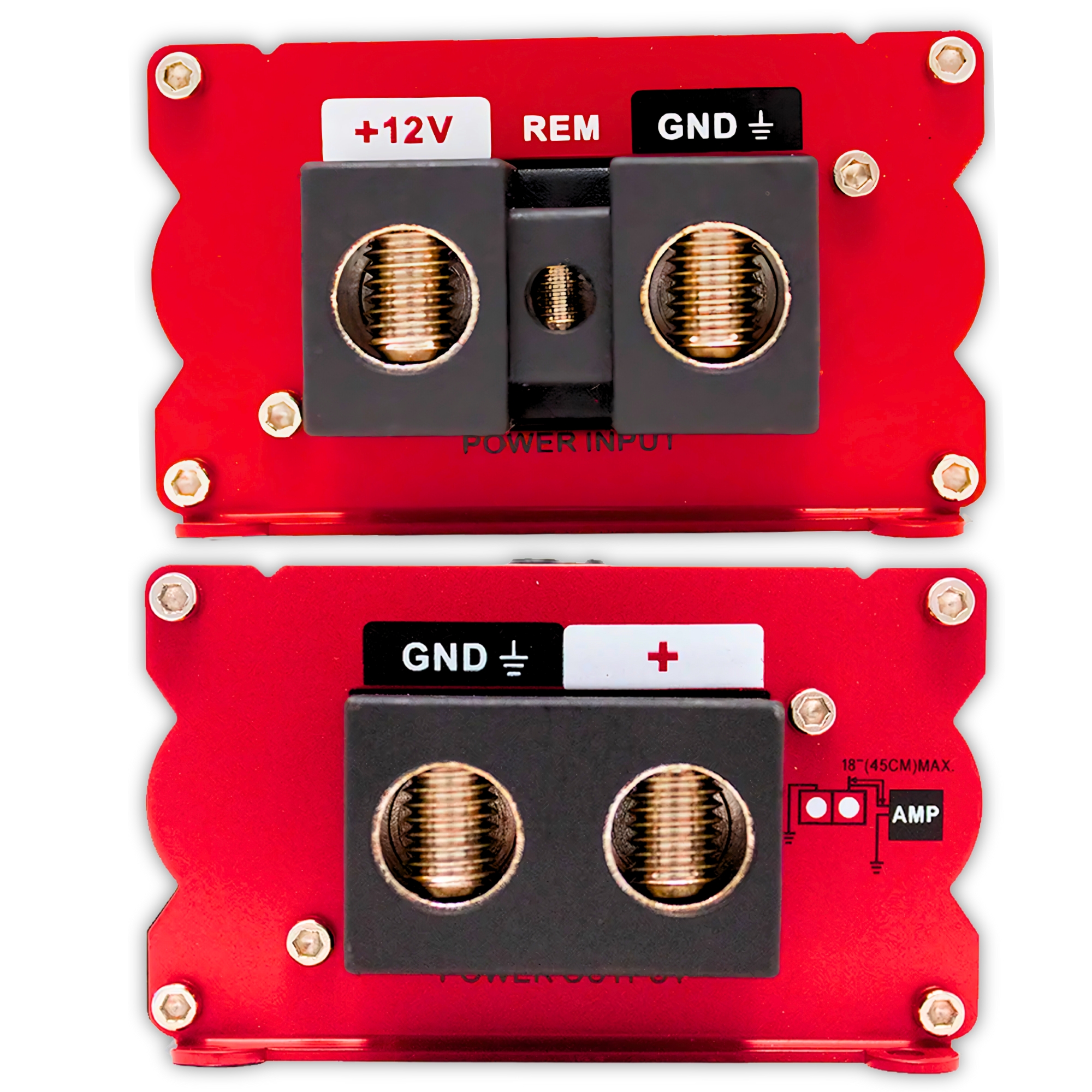Capacitor Digital De 10 Faradios Audio Labs ADL-CAP10F Para auto (Negro : Negro con rojo) .