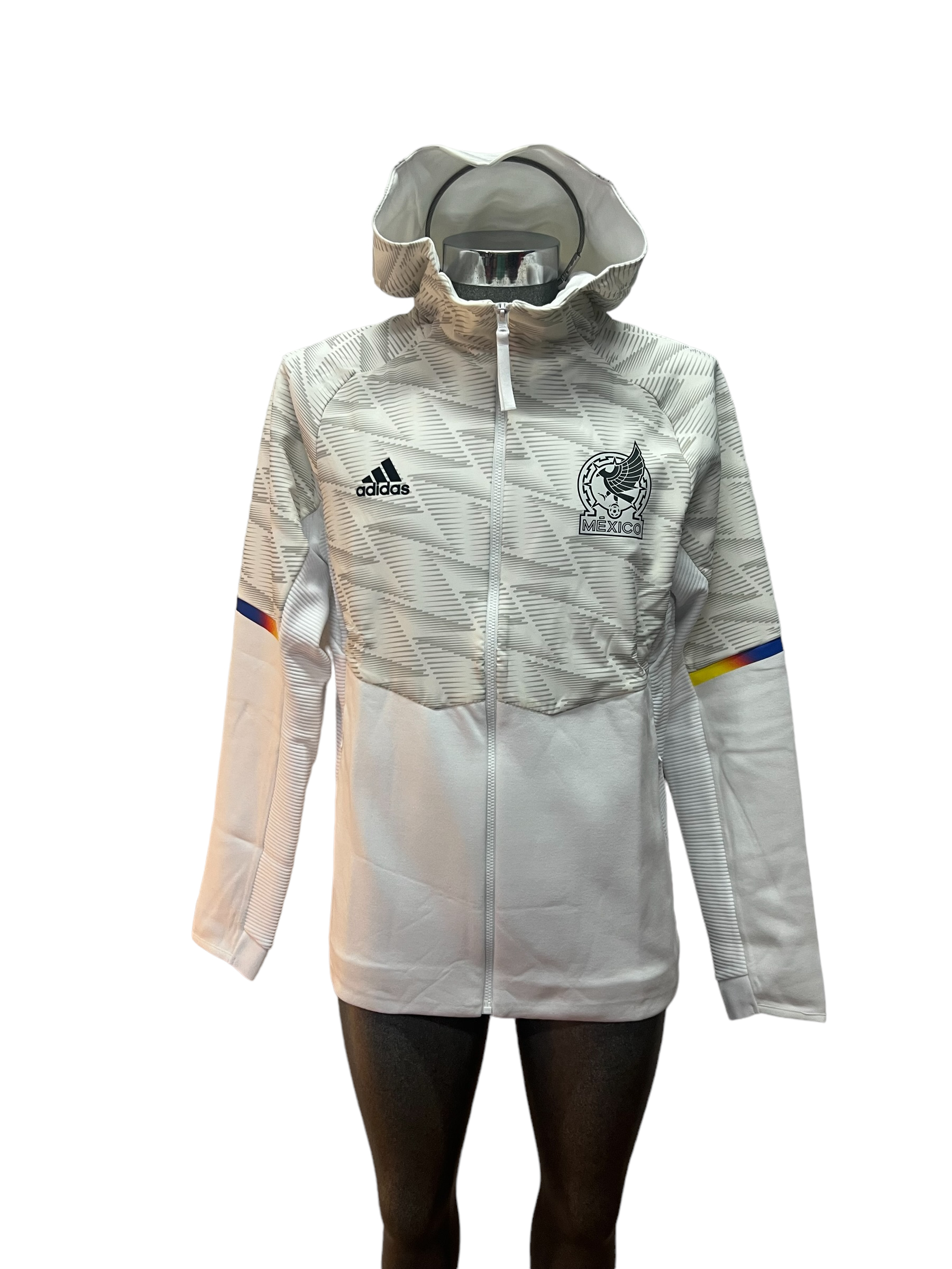 Chamarra Hoodie Casual Original Adidas Selección Mexicana de viaje IC4450.