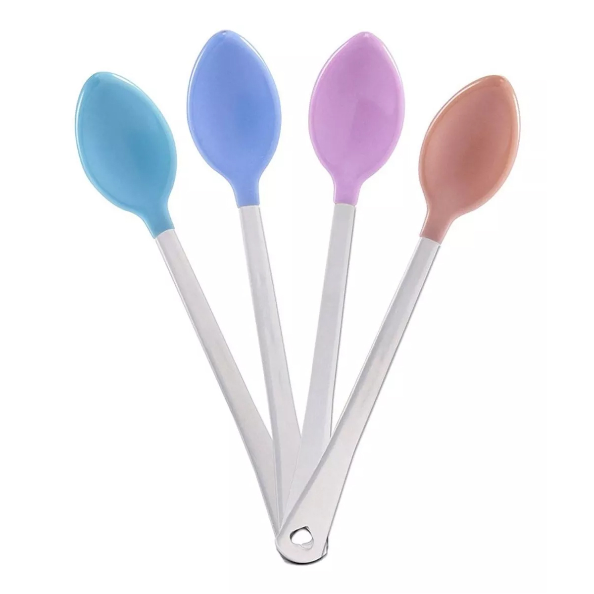 Cucharas Para Bebés de acero White Hot Munchkin 4 piezas.