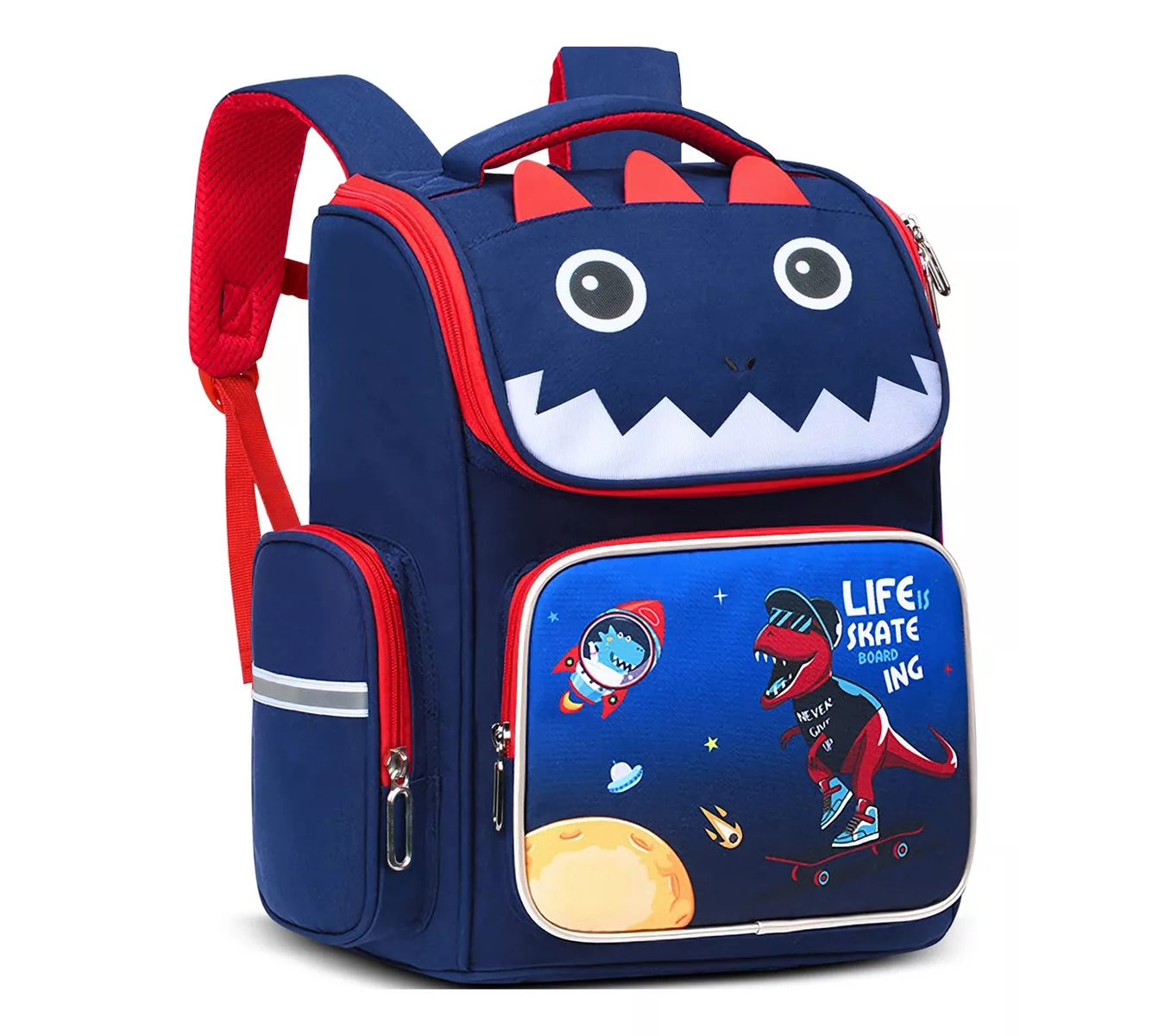 M Mochila Escolar Primaria Para Niños Infantil Dinosaurio Gran.