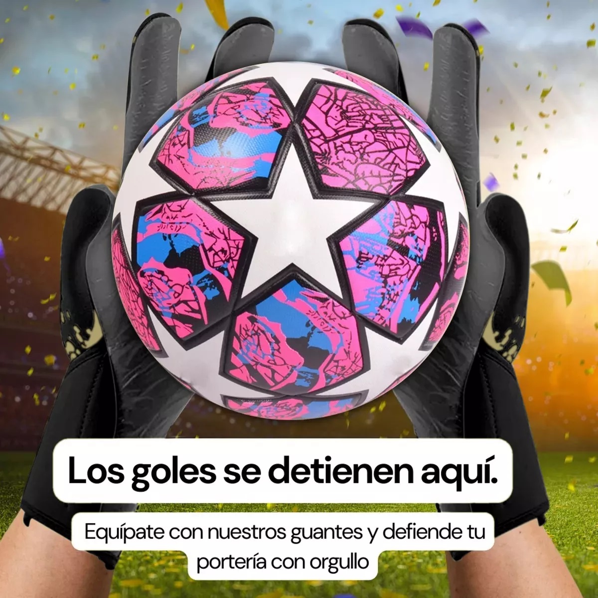 Guantes De Portero Profesional Fútbol Antidesliz Talla 9 Adulto.