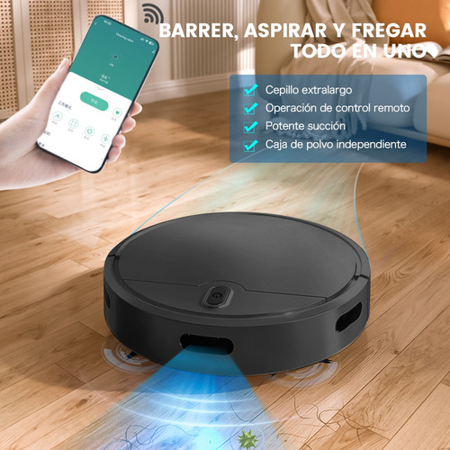 Aspiradora Inteligente Robot Depósito De Agua 4800 Pa Wifi.