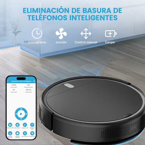 Aspiradora Inteligente Robot Depósito De Agua 4800 Pa Wifi.