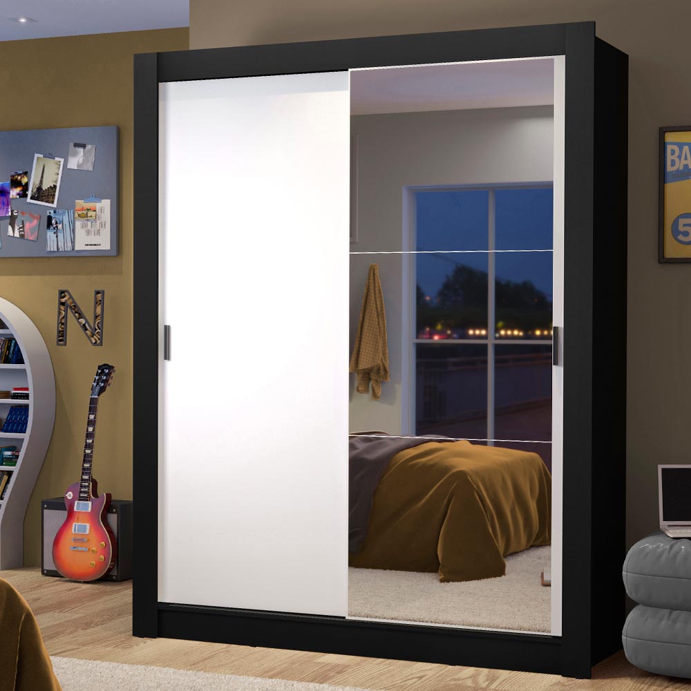 Ropero Closet Madesa 2 Puertas 1 Espejo NB