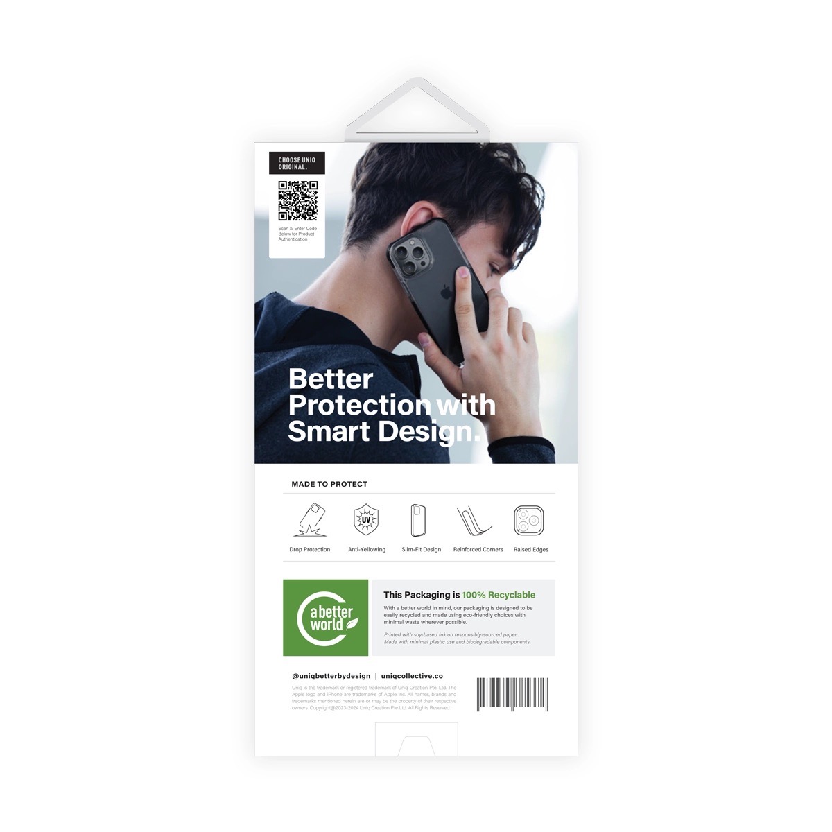Funda Híbrida Bumper iPhone 15 Pro Max Combat Negro Uniq.