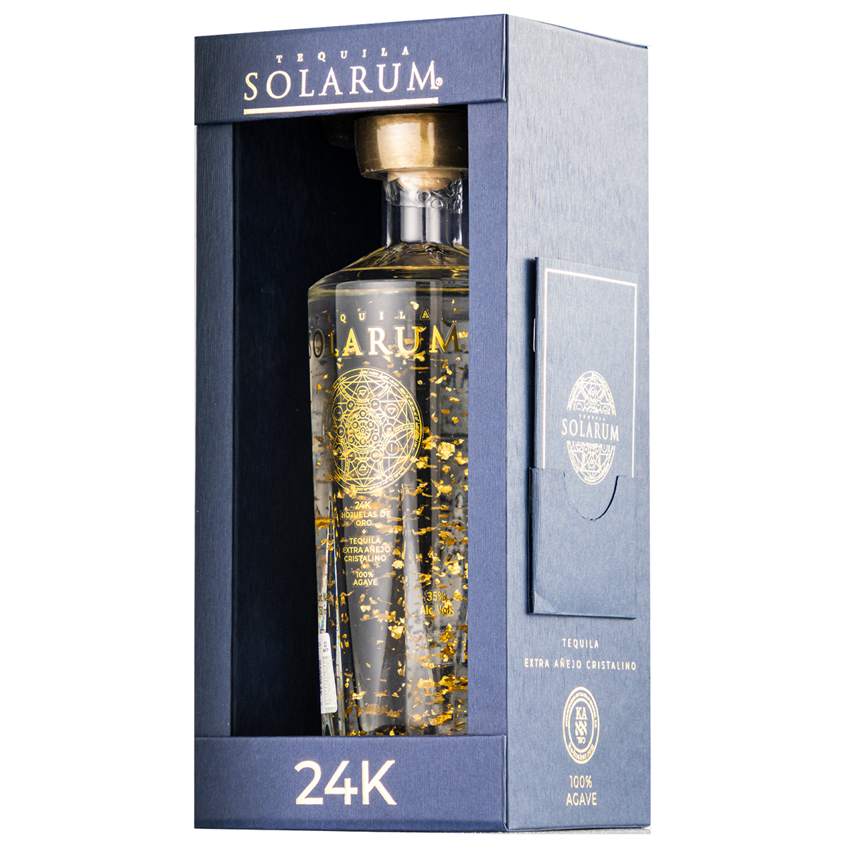 Tequila Premium Solarum Extra Añejo Cristalino 24K 750 Ml.