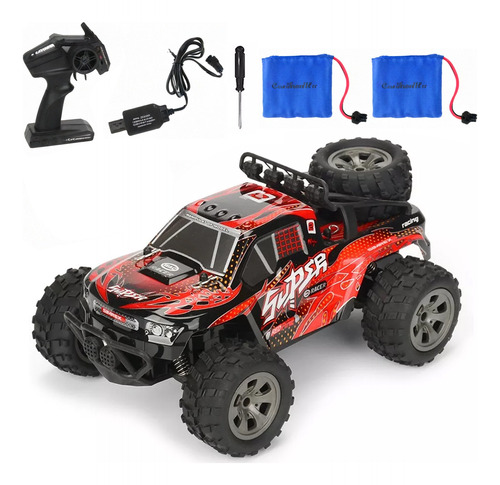 Juguetes De Carro Control Remoto Todo Terreno 1:18+2baterías.