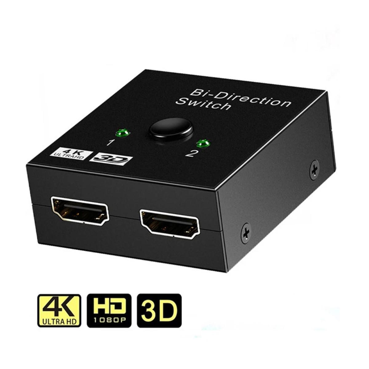 Divisor Interruptor bidireccional HDMI 2,0 4K 1x2 2x1 adaptador 2 puertos duales Ultra HD 4K.