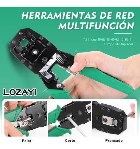Pinzas Ponchadoras Rj45 Sacabocados Herramientas 75 Pcs.