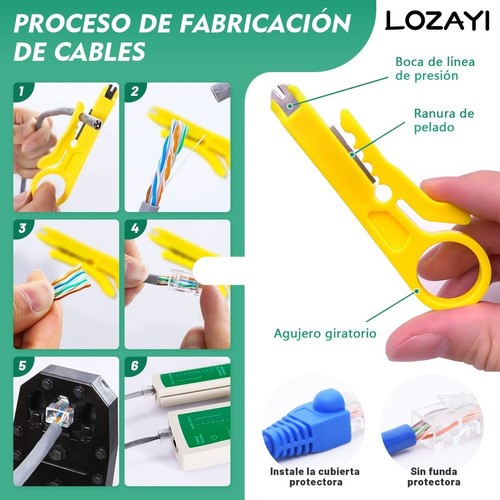 Pinzas Ponchadoras Rj45 Sacabocados Herramientas 75 Pcs.