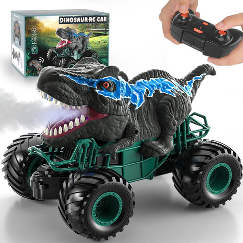 Coche De Juguete Dinosaurio Infantil Con Luz + Spray.