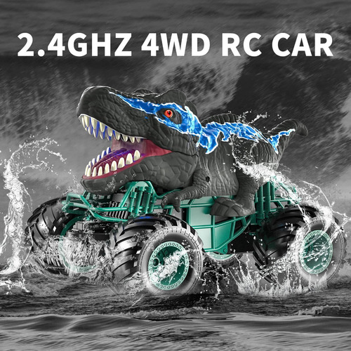 Coche De Juguete Dinosaurio Infantil Con Luz + Spray.