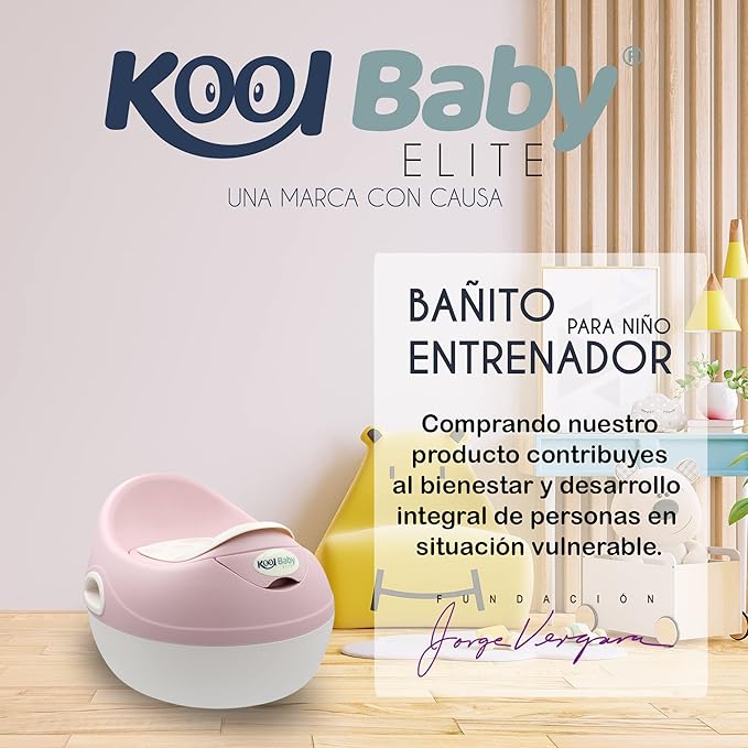 A Bañito Entrenador Para Niño Kool Baby Mod. Kool Potty (Rosa).