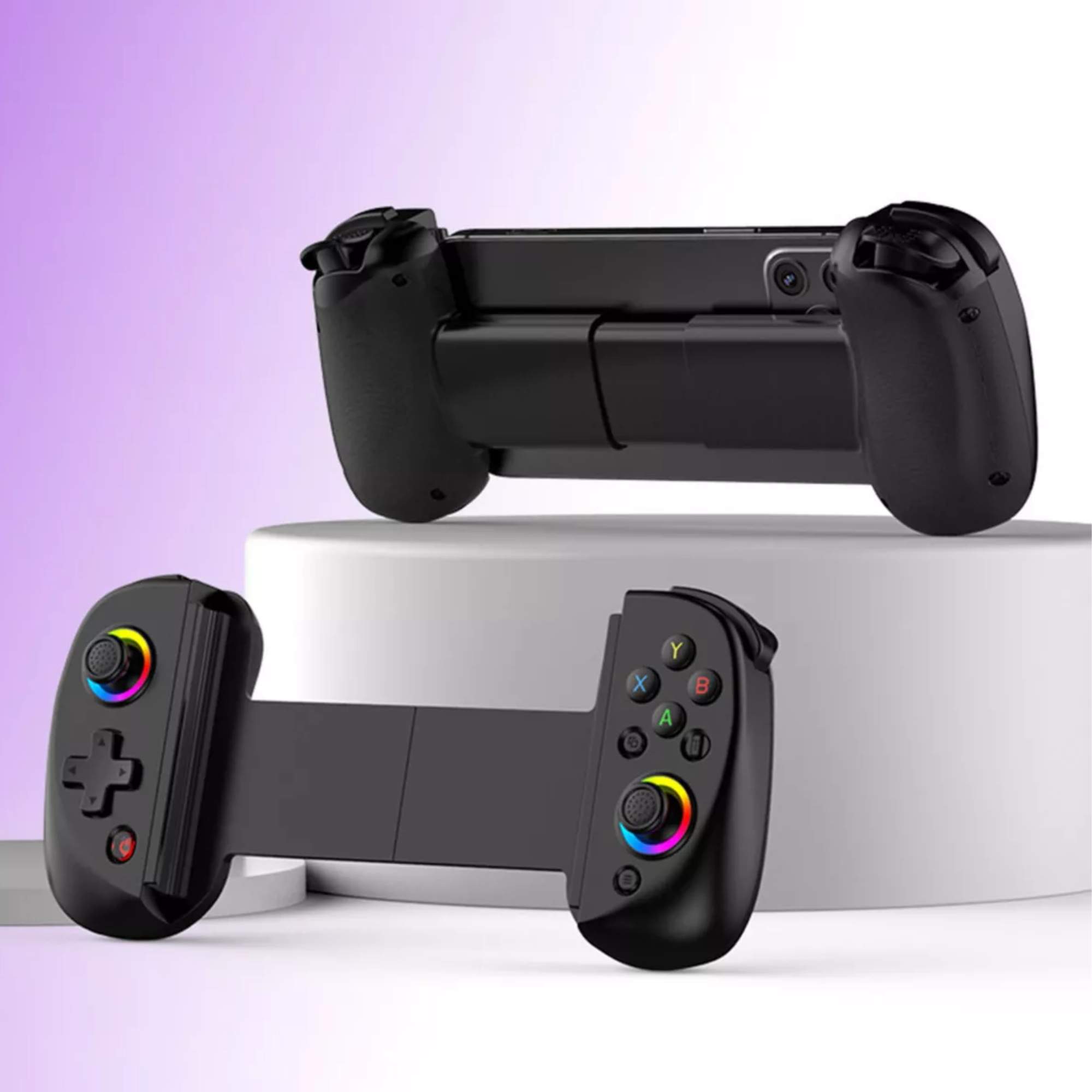 Control Gamepad Bsp D8 Joystick Rgb HallEfct Compatible Con iPhone Android Nintendo, Ps3, Ps4, Ps5, Color Negro