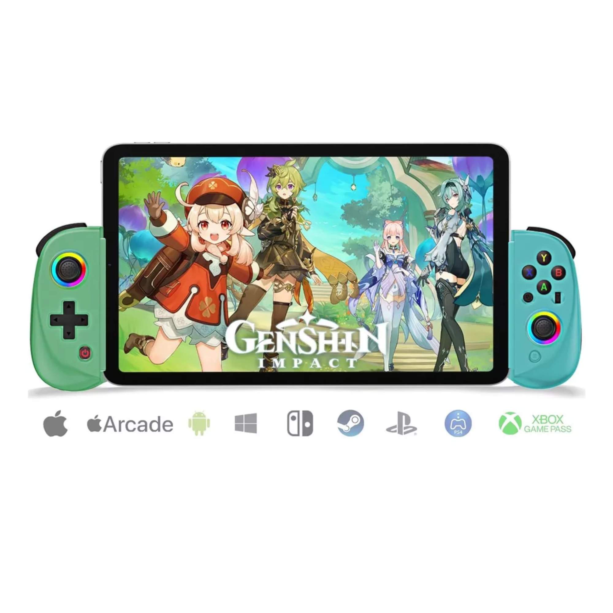 Control Joystick Gamepad Rgb Para iPhone Android Switch Color Verde Claro